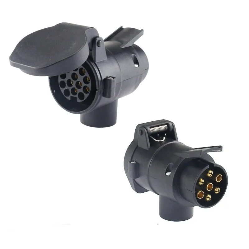 Адаптер для штепсельной вилки прицепа с 7 на 13 контактов 12 В адаптер для штепсельной вилки автомобильного прицепа конвертер буксировочный соединитель для автомобиля