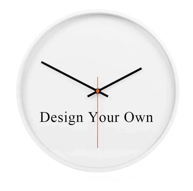 12inch promotion plastic wall clock with logo printing decorative modern wall clock home decoration
