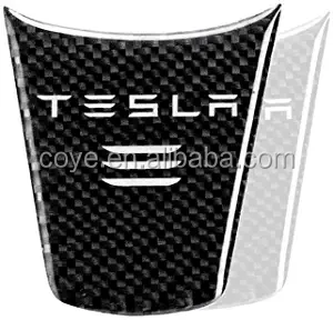 Tesla Model 3 Steering Wheel Cover,3D Car Carbon Fiber Steering Wheel Decoration Sticker for Tesla Model 3