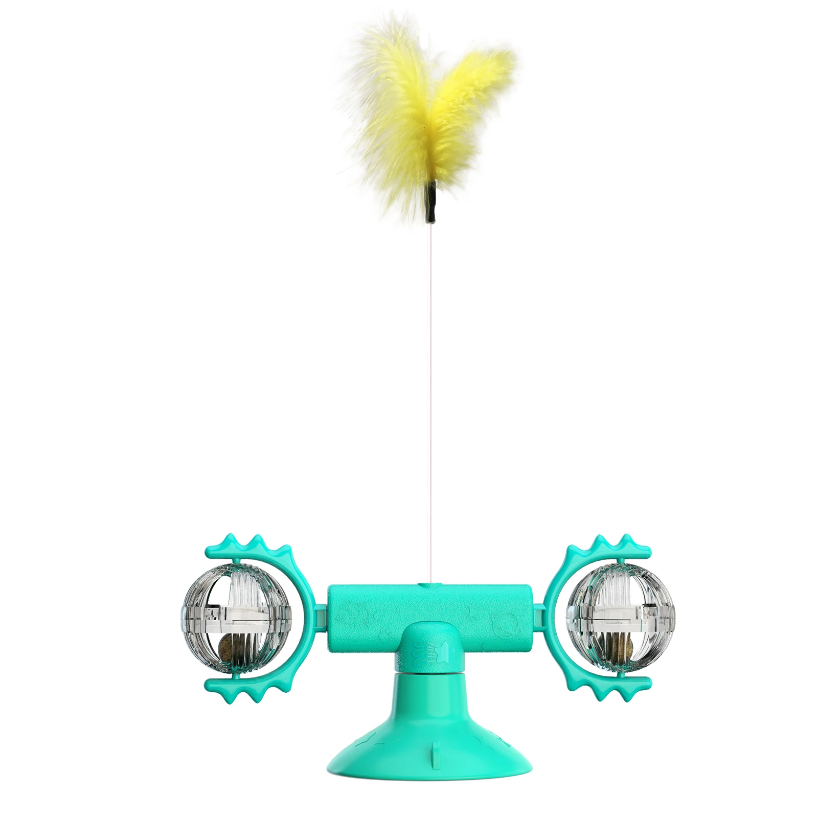 relieve boredom pet suction cup rotary wheel planet spin windmill toy