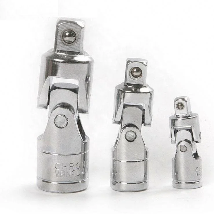 3 pcs 360 Degree Rotary Head Durable Ratchet Wrench Socket Adapter Extension Bar Universal Joint Set