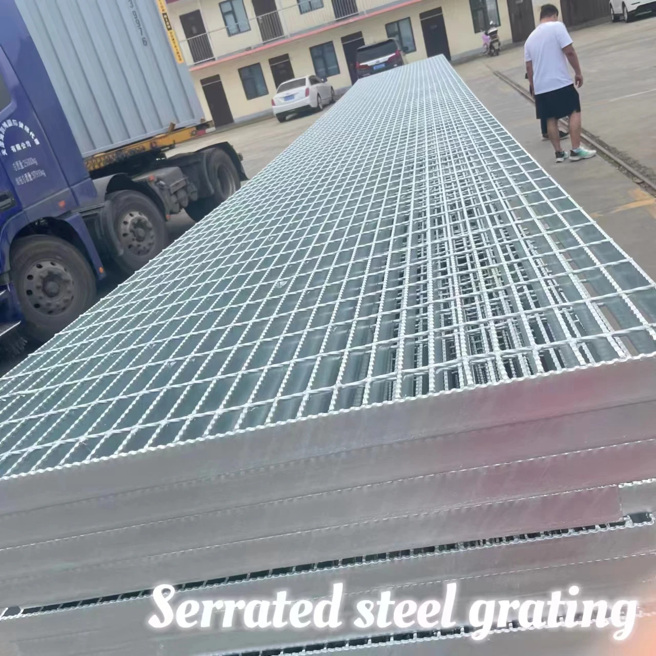 25*5mm Mild Steel Bar Gratings Marine Galvanized Steel Grating/Metal Building Material Plate Type