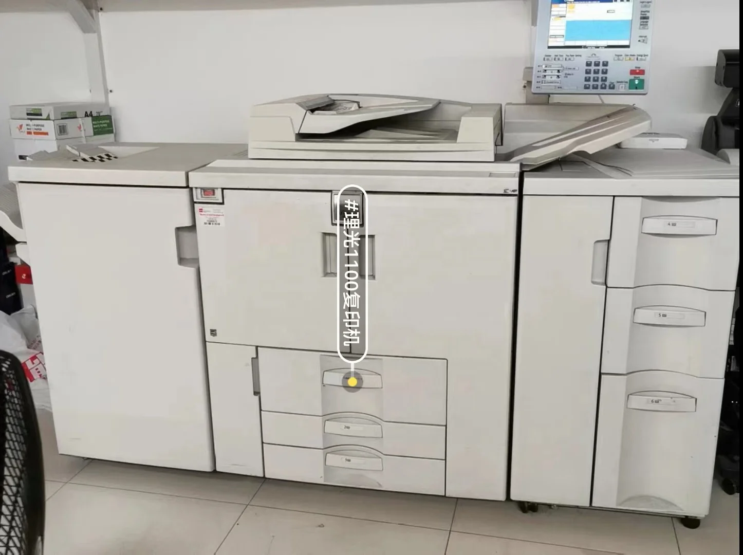 Used A3 Laser Office Copier Printer Scanner for Ricoh MP1100 1350 All-in-One Photocopy