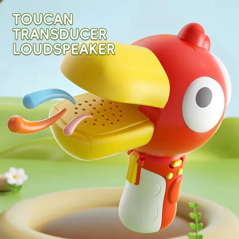 wholesale Novel Kids Megaphone electric toucan transducer loudspeaker voice changer microphone toys