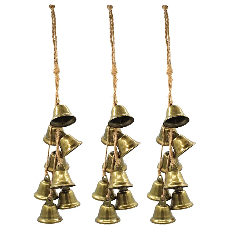 New Design 8pcs/ string beautifully decorated iron bells Wedding party decorations Wall hangings Metal bells