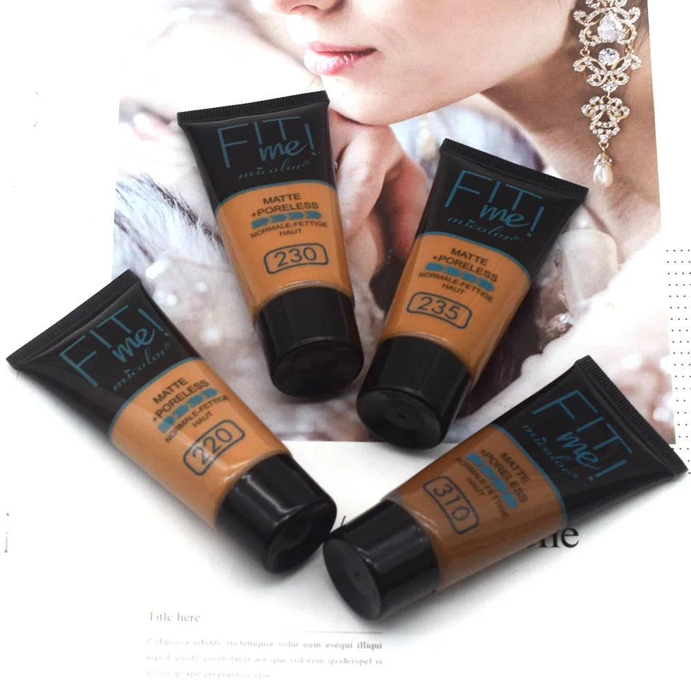 MICOLOR 24pcs/box dark foundation Full Cover Waterproof Matt Long Lasting Makeup Fit me Tube Liquid Foundation 1391