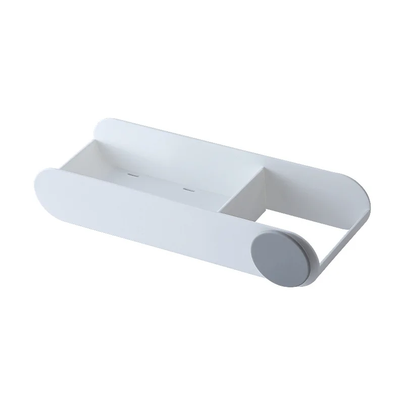ABS Mini Plastic Bathroom Storage Shelf Wall-Mounted Hairdryer Holder Rack
