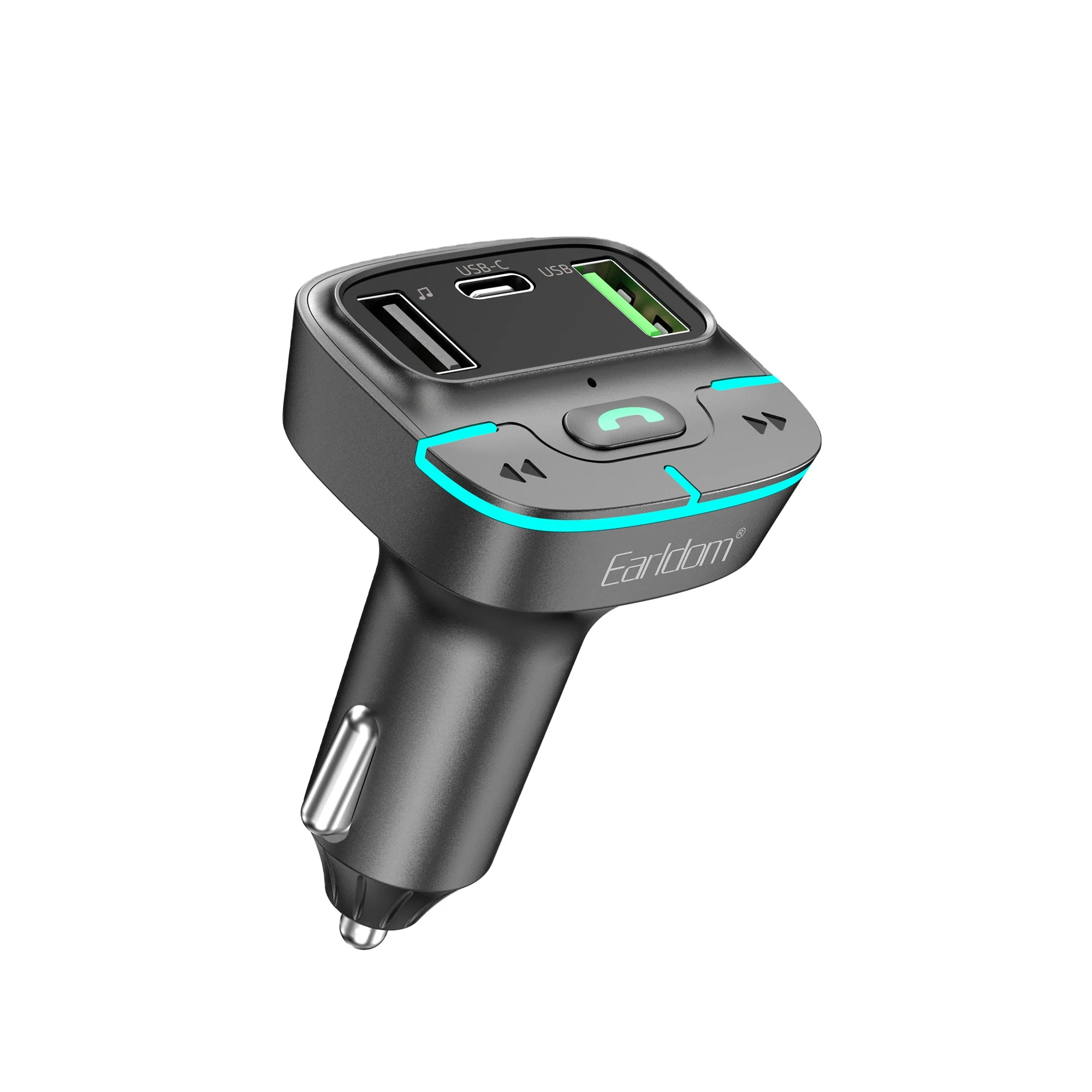 Earldom New car BT MP3 player FM transmitter car charging dual USB BT receiver Type-c charging