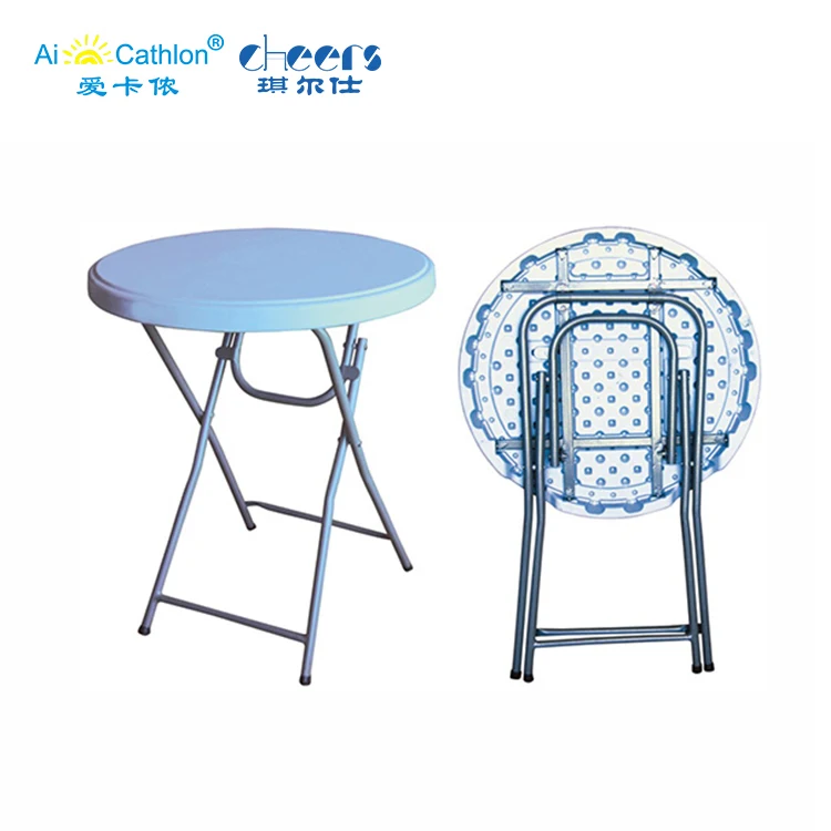 Outdoor Balcony Round Folding Coffee Table Small Plastic Round Dining Table