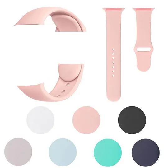 Customizable Replaceable straps fruit 4 5 6 7 smartwatch  iwo14 Ak76 HW12 HW22 silicone smart watch band strap for iwatch