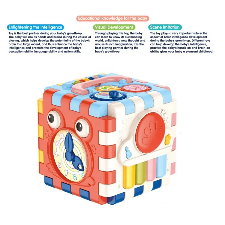 Creation study multifunction six sided drum toys kids education