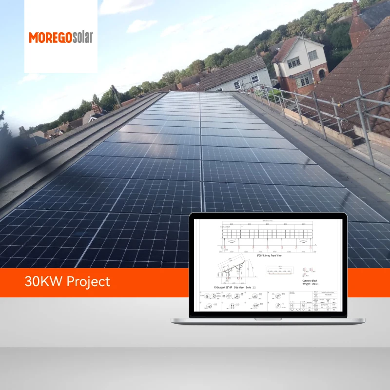Moregosolar tier 1 solar panel for solar power system 10KW 12KW with storage inverters & converters