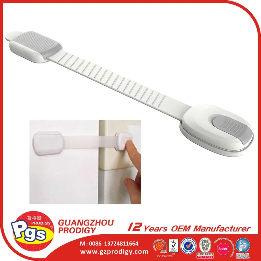 Prodigy Baby supplier Adjustable Strap Kids Child Proofing Baby Safety Locks For Fridge Cabinets Drawers