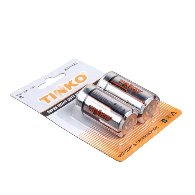 OEM carbon zinc battery R20 D size 2pcs/shrink (CE/MSDS/ROHS)