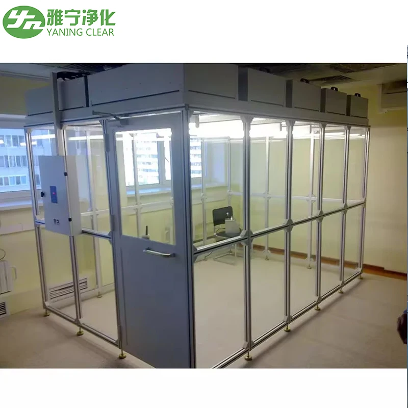ISO GMP Dust-Free PVC Wall Panel Modular Clean Room for Laboratory FFU Air Cleaning Equipment Hard Wall Clean Booth