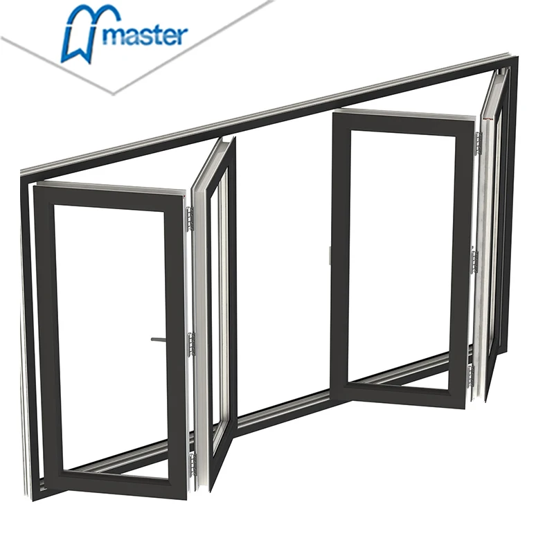 Master Well high quality aluminum folding windows insulated bifold window