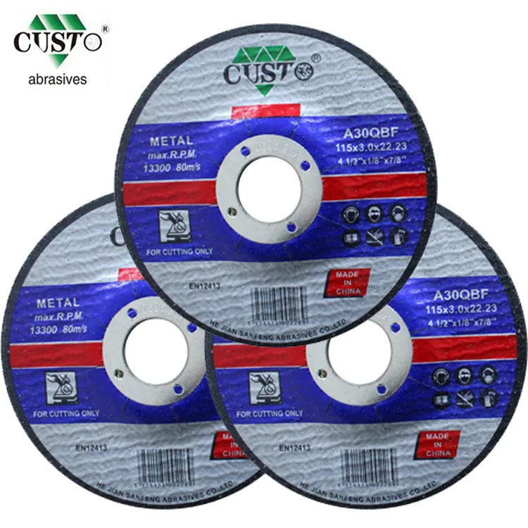 Free Sample Abrasive 115mm Cutting Disc Metal and Stainless Steel Cutting Disc