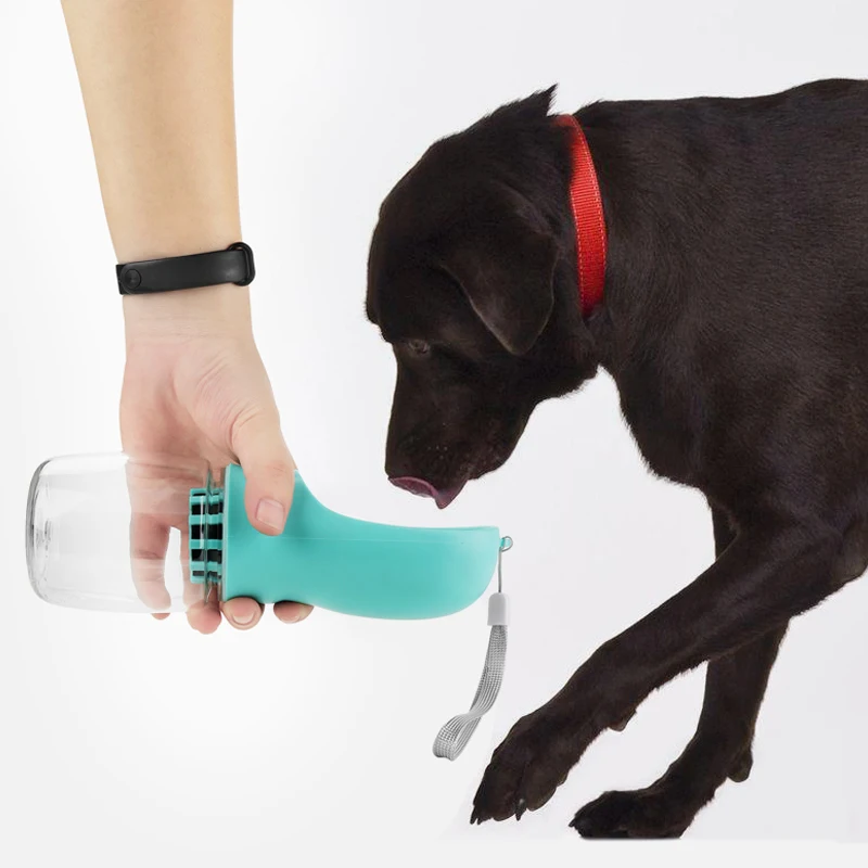 Online Best Selling 2 In 1 Travel Portable Dog Water Bottle Pet Walking Drinking Bottle
