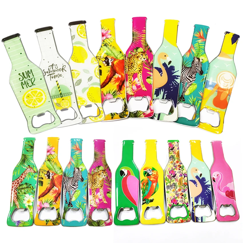 Sublimation Different Shapes Four Leaf Clover Flower Animal Colored Beer Promotional Metal bar Bottle Opener