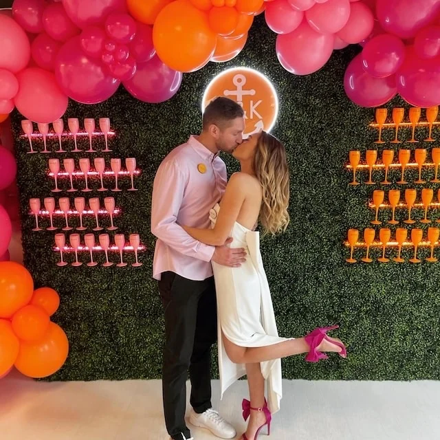 OEM Custom LOGO Party Wedding White Pink Yellow Polycarbonate PS Acrylic Plastic Champagne Wine Glass Glasses Flutes Goblet Cups