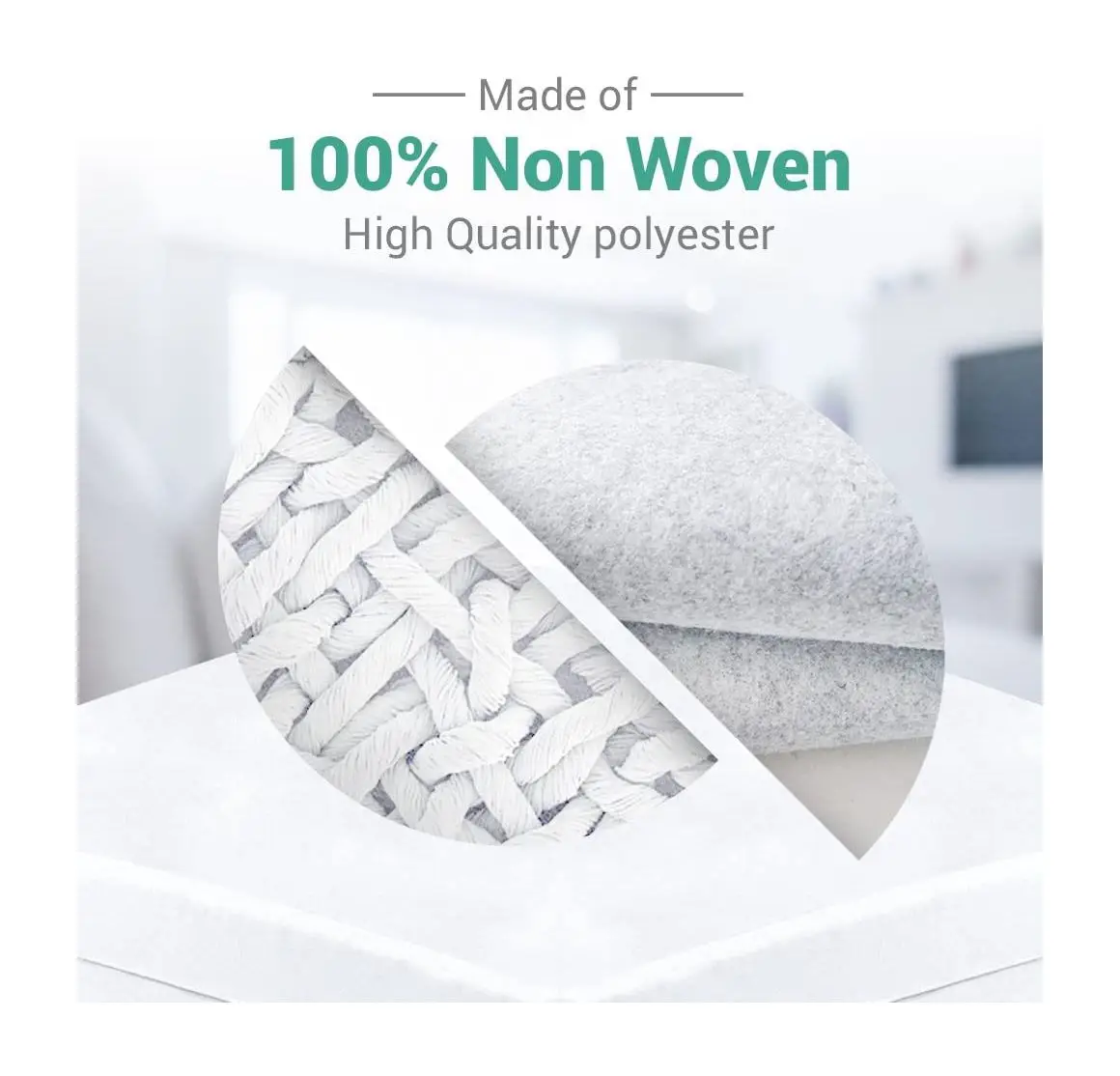 Jumiao Hot Selling Dust Mite Free Zipper Non woven Fabric Mattress Encasement Waterproof Mattress Cover