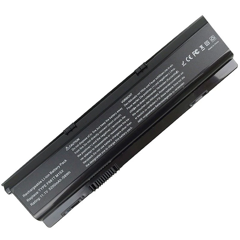 6cell 5200mAh Laptop battery Compatible for Dell Alienware M15X P08G F681T HC26Y T779R W3VX3 D951T SQU-722 SQU-724 T780R