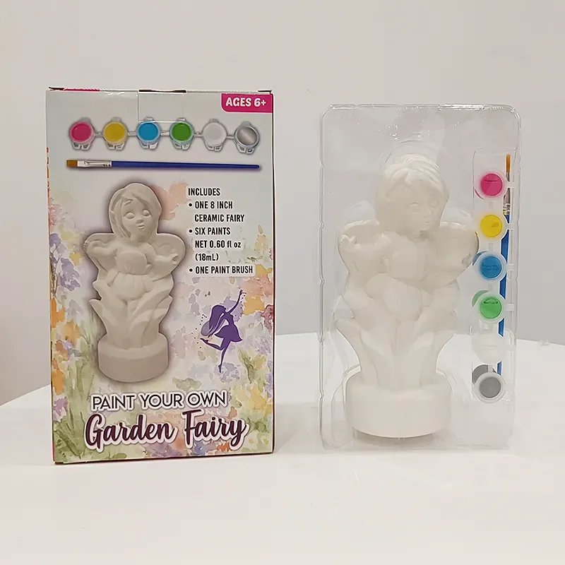 Christmas coloring gift ceramic educational arts and crafts plaster diy painting kit drawing toys for kids