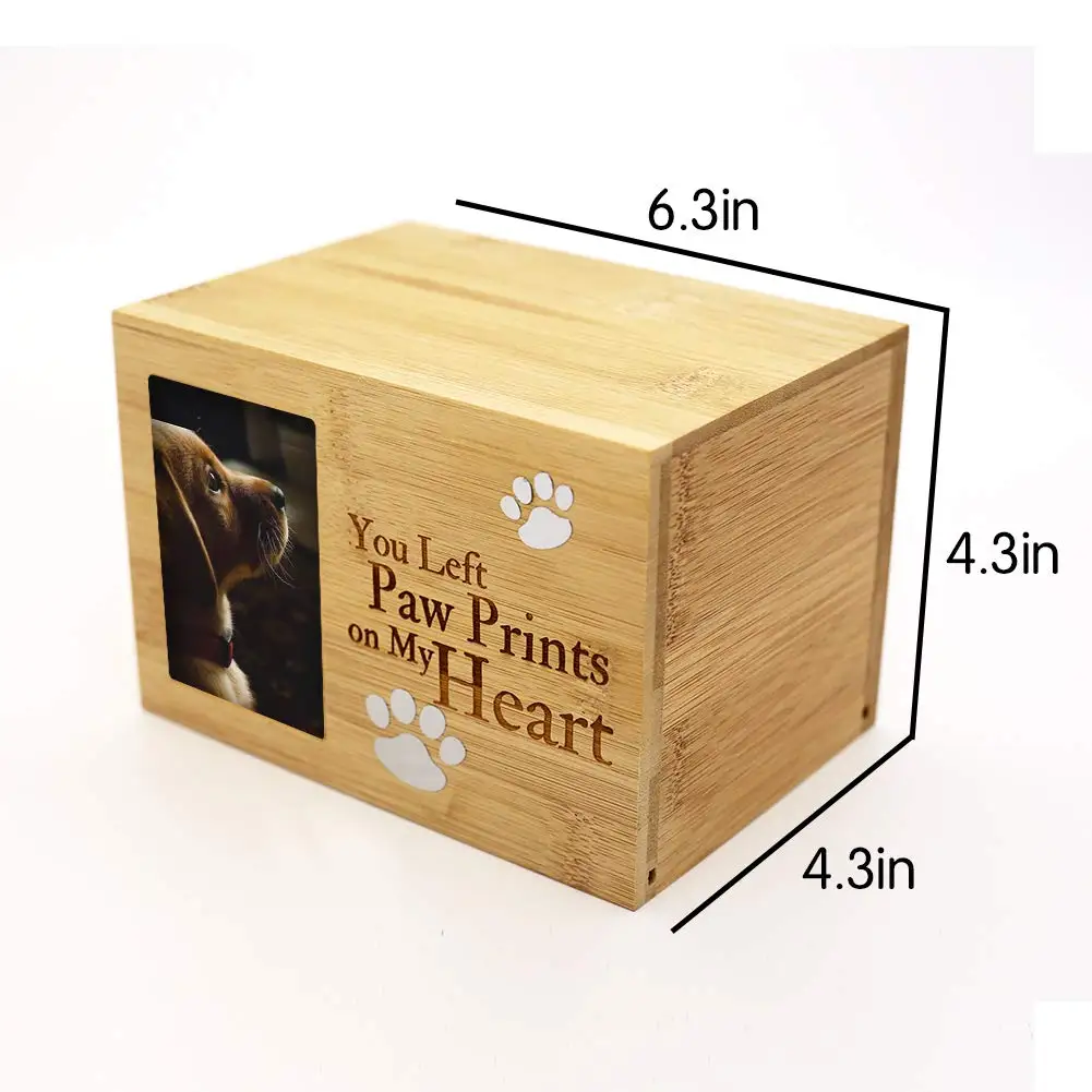 China Manufacturer Wood Box For Dog Ashes Pet Memorial Custom Urn For Pet Ashes