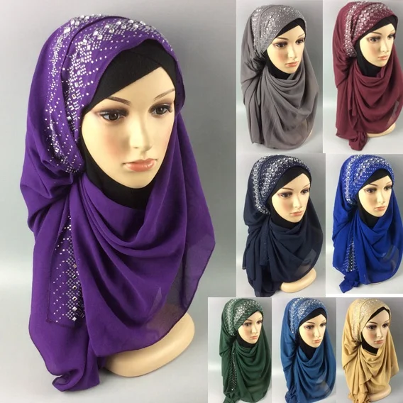 Beautiful designed comfortable breathable multicolor high quality women hijabs