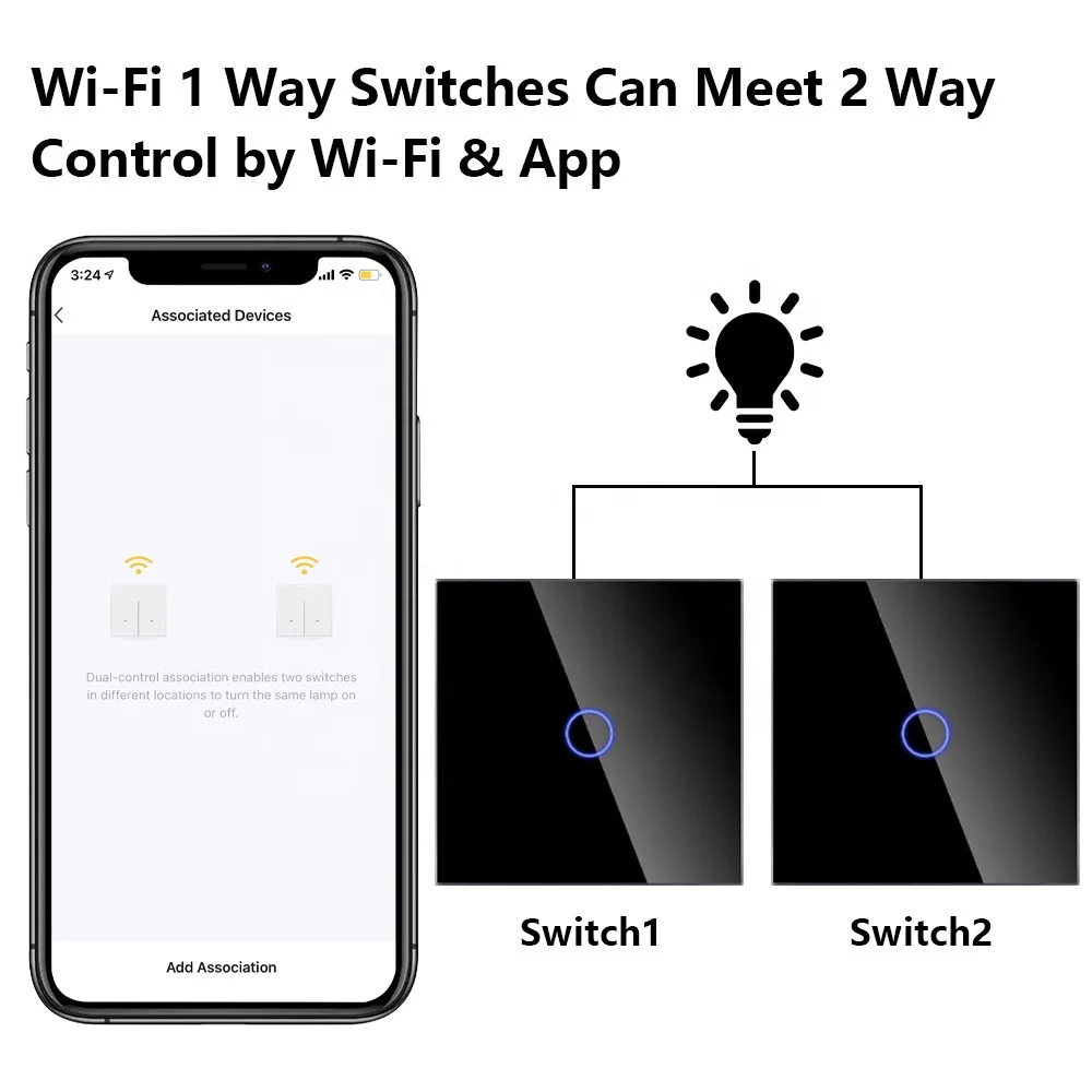 TAWOIA Самый дешевый сенсорный и Wi-Fi беспроводной пульт дистанционного управления настенный светильник 1 комплект смарт-переключатель без нейтральной линии для простой