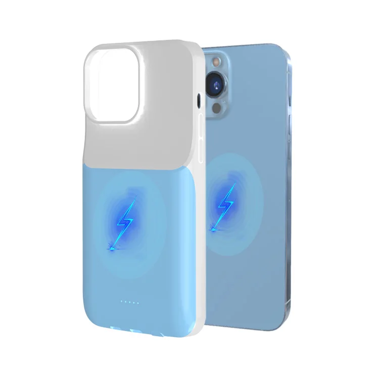 Qi Wireless Charging Battery Charger Phone Case For iPhone 13 Pro Max Portable External Battery Pack Case For iPhone 13 Mini