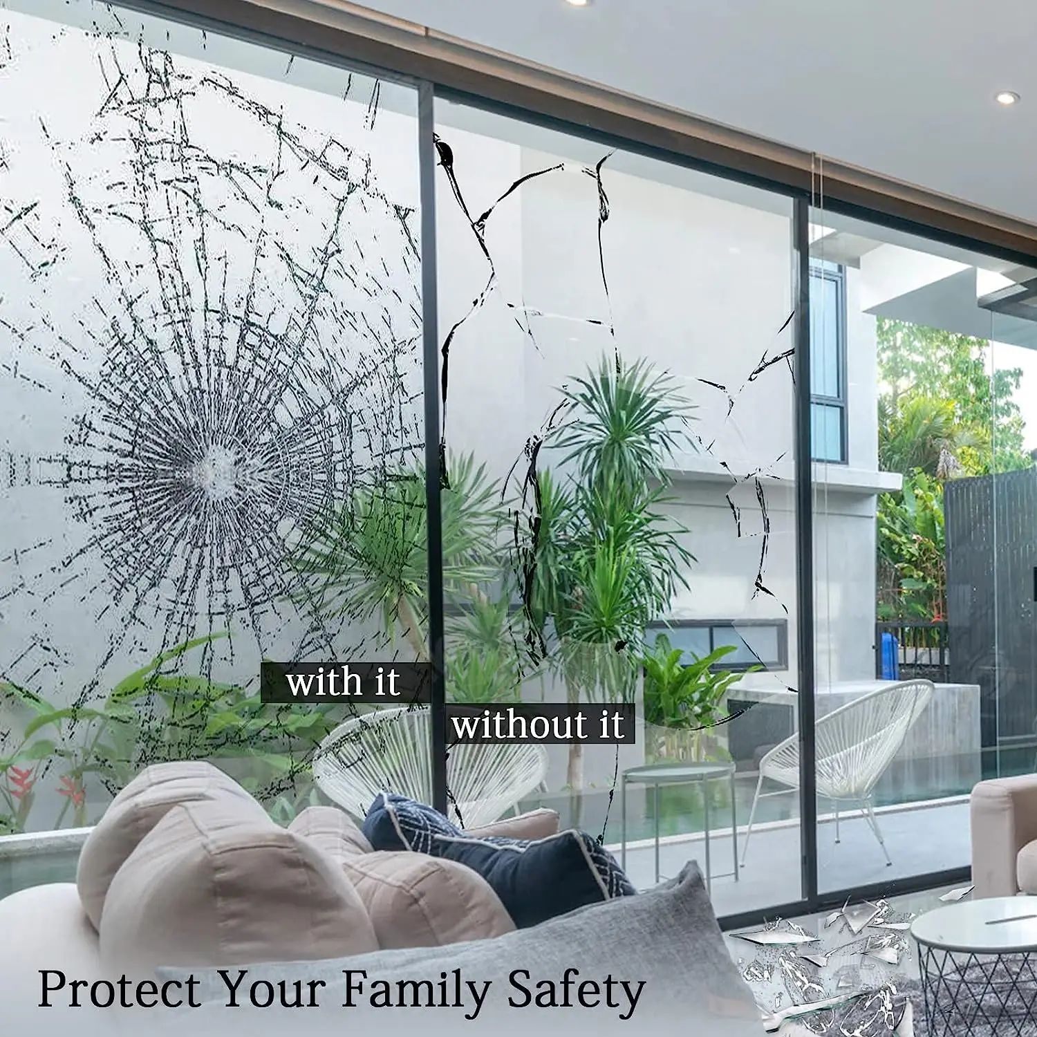 safety and bullet proof film for windows explosion proof high clear transparent solor control security film 8mil 12mil