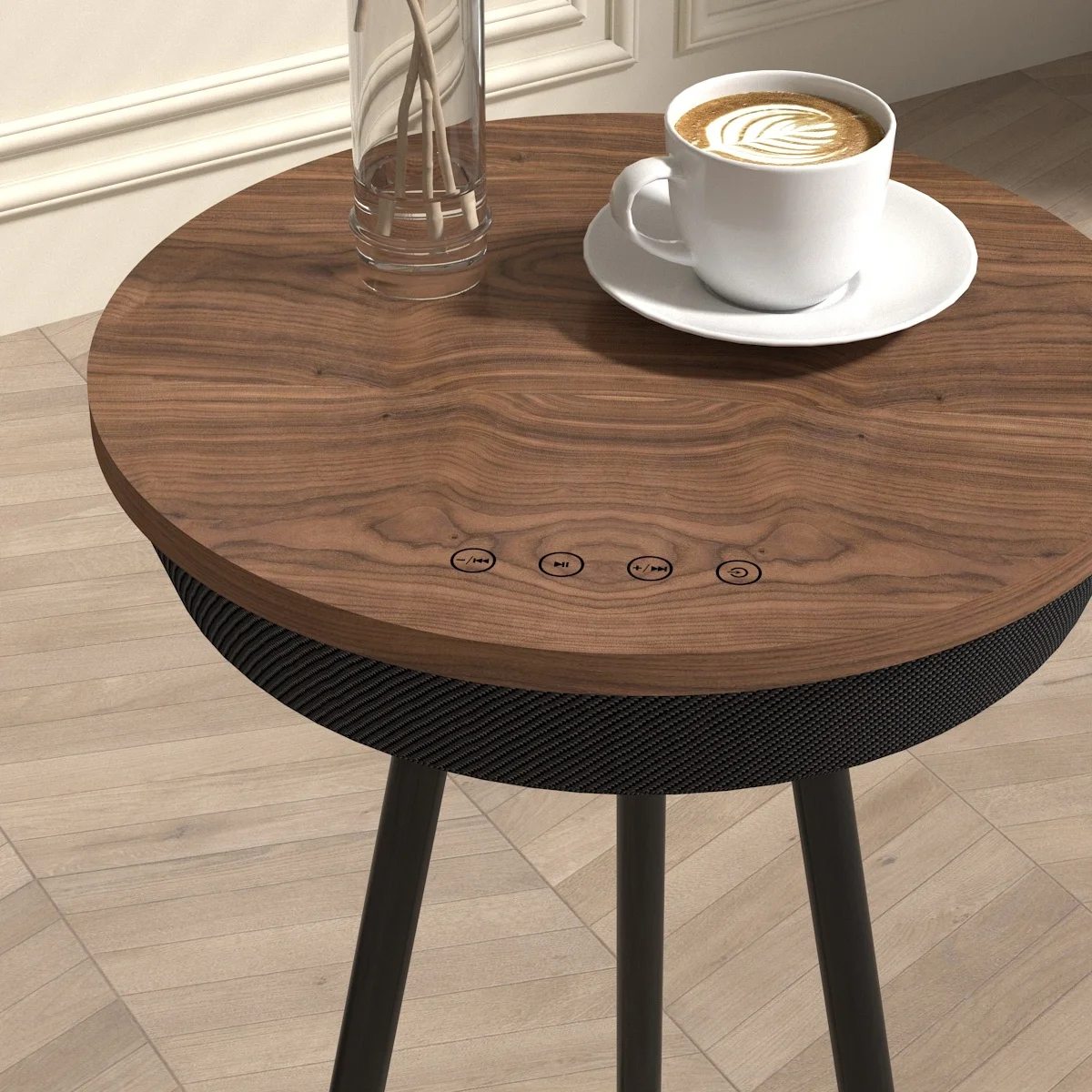 Living Room Home Smart Speaker Hotel Room Coffee Table With Speaker Smart Side Table