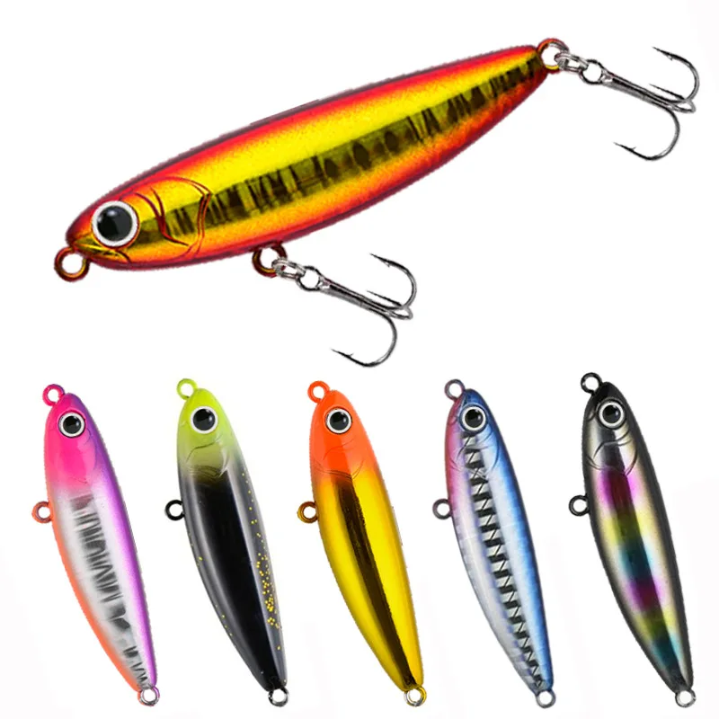 Runtoo 60mm 6g Floating Long Casting Pencil Lure Bass Freshwater Saltwater Hard Bait Multicolor Fishing Topwater Lures