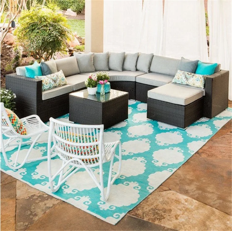 
Outdoor Rattan Sofa Special Price Rattan Chair Coffee Table Combination Furniture Leisure courtyard l balcony garden set S251 