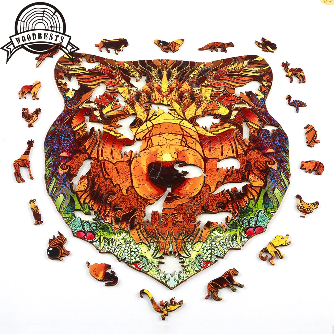 WOODBESTS A5 wooden laser cut owl wood puzzle toys crafts for child kids educational