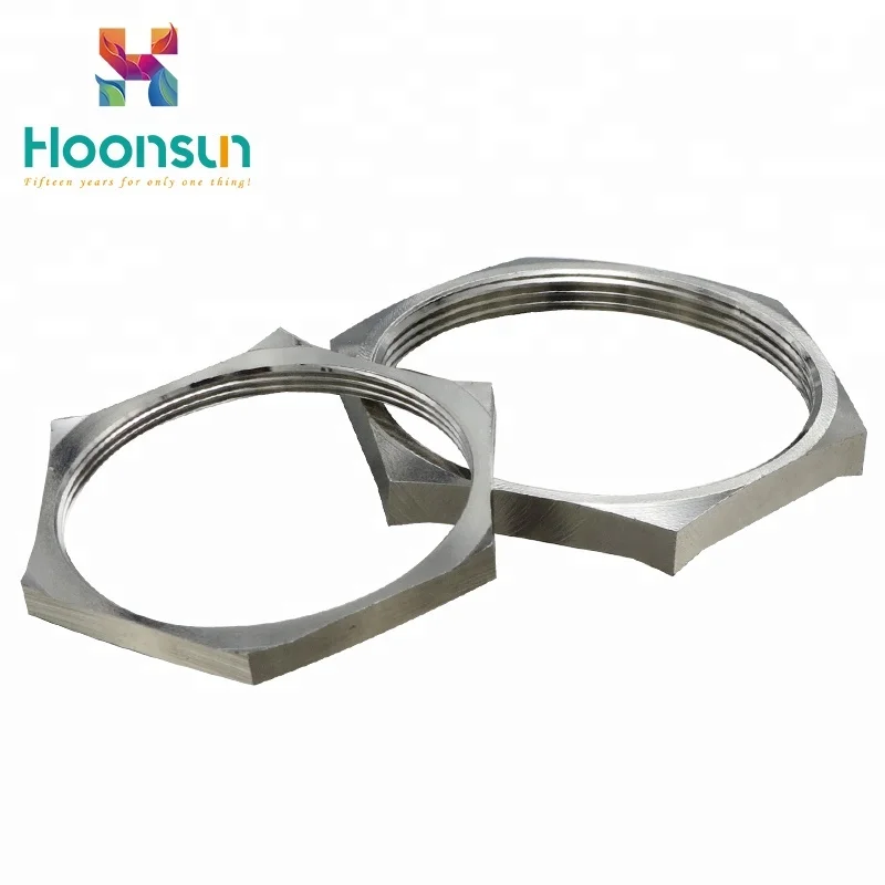 Factory direct Hoonsun HX-LENMC Cable accessories hot-selling cable gland nut nickel plated brass emc locknut