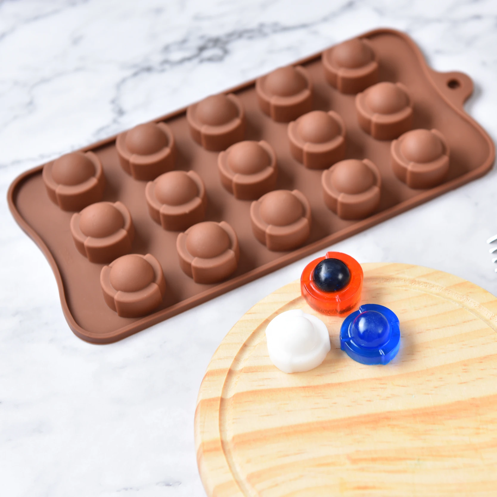 ISO9001/BSCI/LFGB/DGCCR Reusable Eyeball Jelly Baking Mold Cake Pan Ice Candy Soap Tray Silicone Bakeware Chocolate Mould