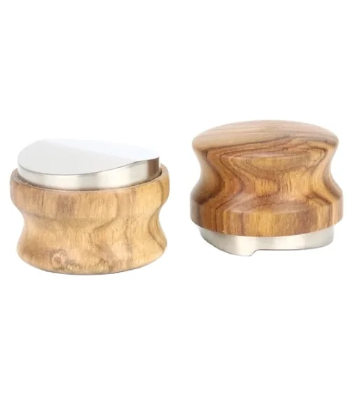 Hot Sale Barista Coffee Tamper 51/53/58mm coffee distributor  wood handle distribution Rosewood Adjustable Coffee Tamper