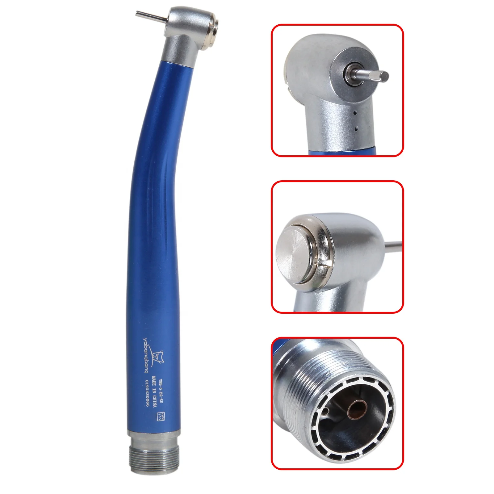 Hot Selling! Dental 2 Hole Standard Head Push Button Air Turbine High Speed Handpiece Blue Color fit NSK PANA MAX