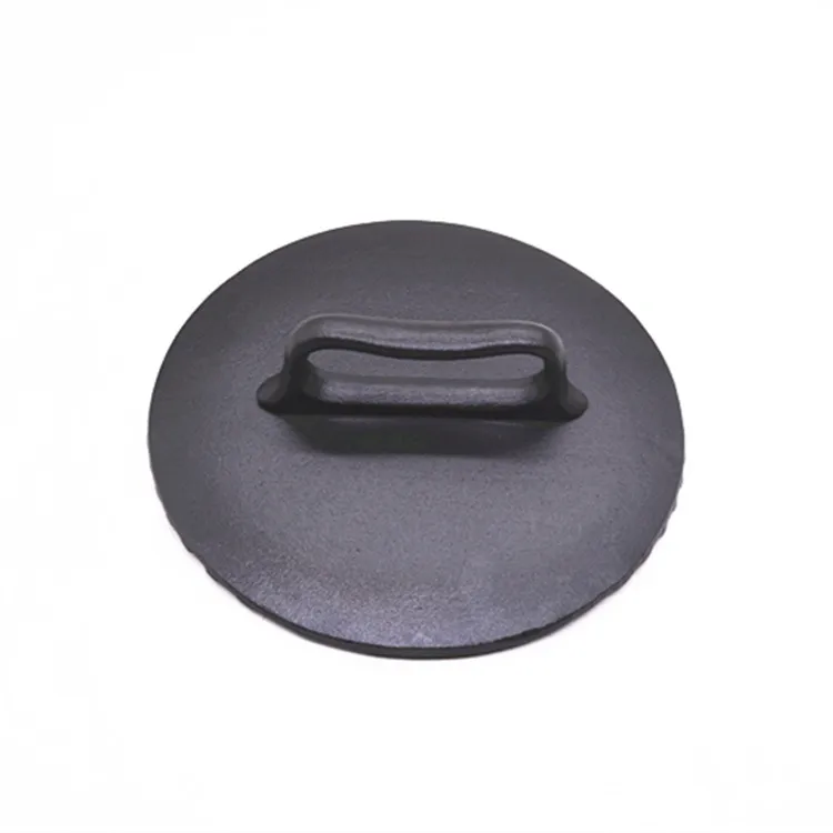 Wooden handle pre-seasoned oil coating rectangle cast iron bacon press