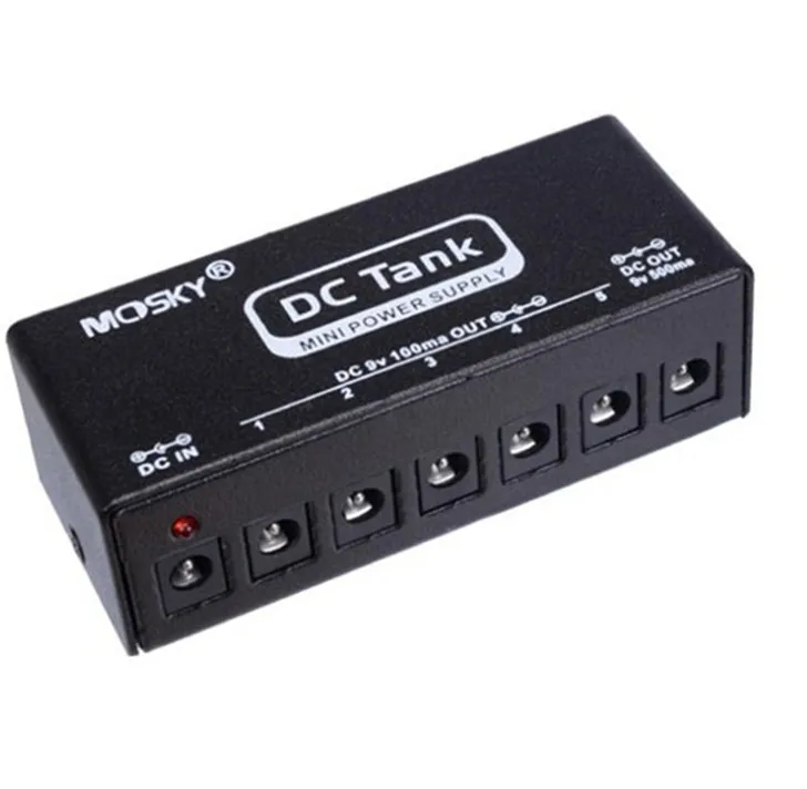 Mosky DC-Tank Mini Pedal Power Supply Guitar Effects Pedal 6 Isolated Output Power Short Circuit /Over Current Protection