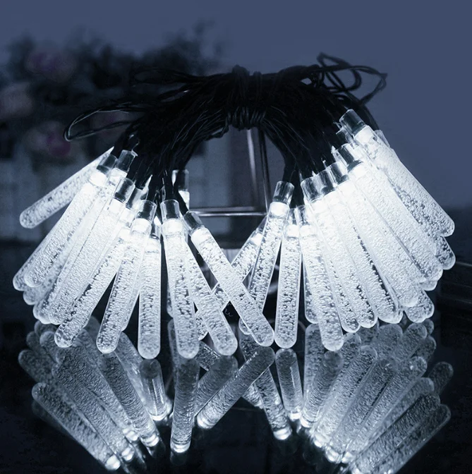 AC200-240V 4W Bubble Stick LED Christmas Light String 10M Plug-in with PVC Transparent Wire