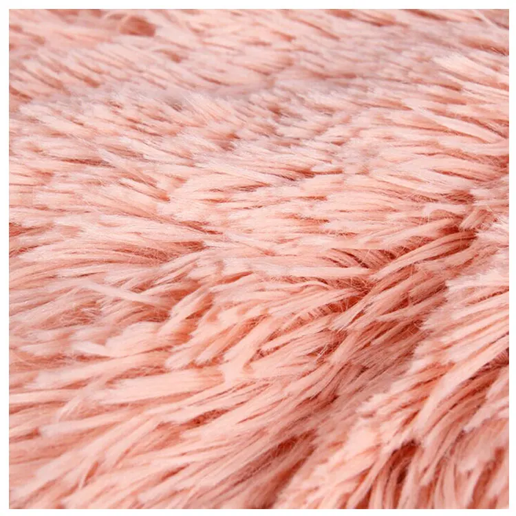  customized long pile polyboa fur fabric for home textile high plush