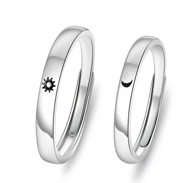 High Quality Cheap Moon Sun Ring Sun Moon Couple Rings Sun Couple Band Rings