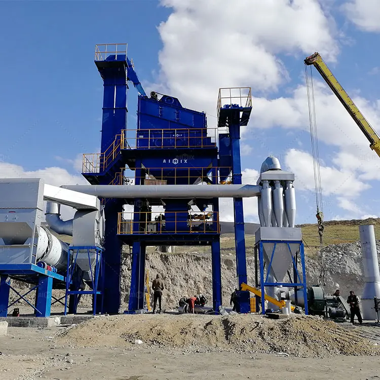 China 60 TPH Small Asphalt Hot Mix Plant ALQ60 60 Ton Asphalt Mixing Plant Kyrgyzstan Case