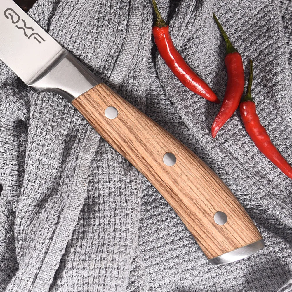 Hot Selling Steel Kitchen Knife New Design Cleaver Knife Carving Knife with Zebra Wood Handle