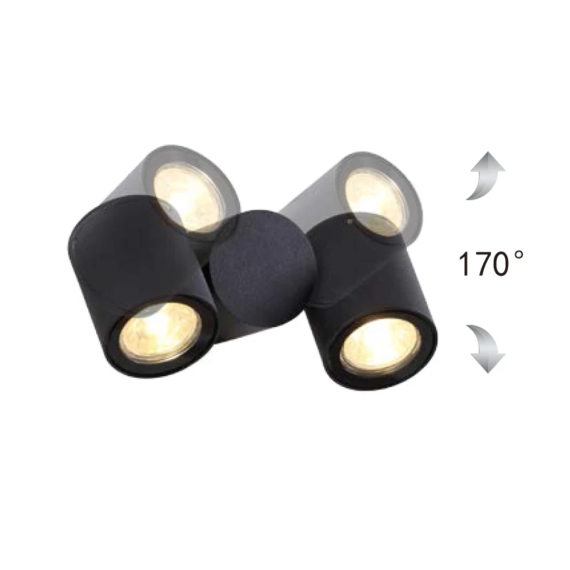 Aluminum alloy  Double head LED Wall Light GU10 IP65 double  Wall Light Outdoor Waterproof Light Lamp For Home