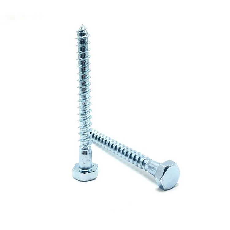 High quality customize hexagon zinc din571 10X100 wood lag bolts