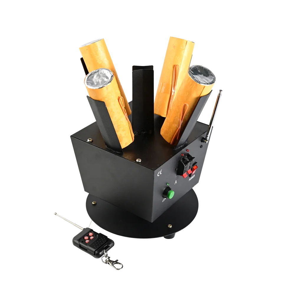 Remote control rotating indoor pyrotechnic stage fountain machine fireworks firing system cold pyro machine for wedding decor